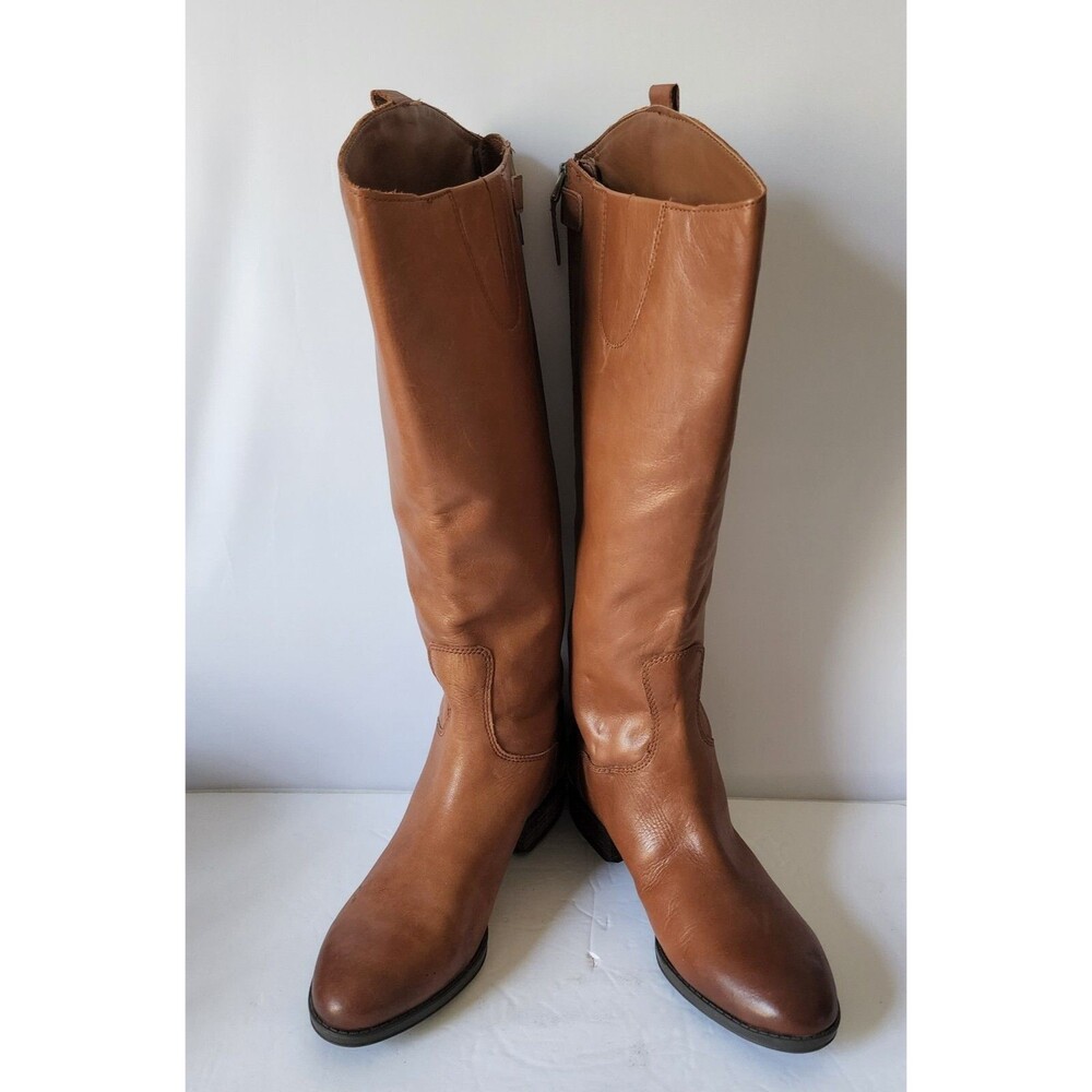 Sam Edelman Penny tall Riding Brown Boots Whiskey British tan size 6 M